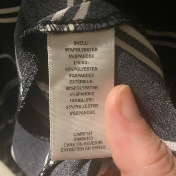 Tommy Hilfiger Black and White Striped Dress Size 12 - Picture 14 of 14